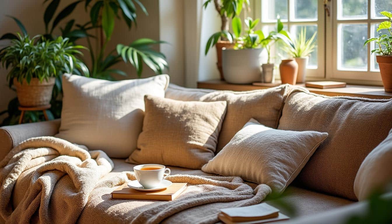 Inspiration déco bohème : intégrer un plaid dans le salon