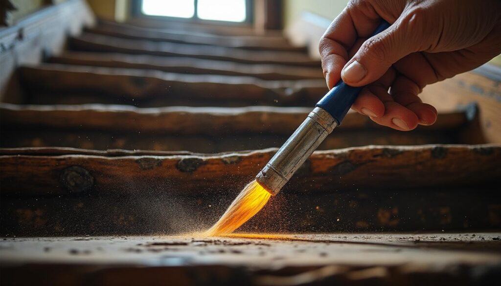 Rénover un escalier en bois usé grâce à une ponceuse