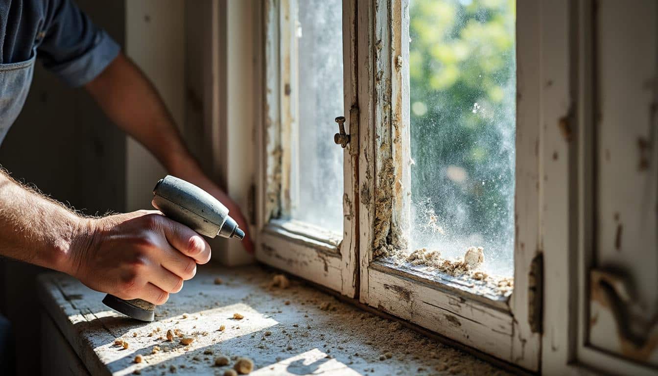 Étapes pour rénover vos vieilles fenêtres de maison avec une ponceuse