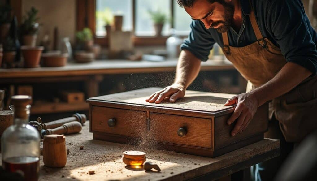Rénovation : restaurer un meuble en bois avec une ponceuse