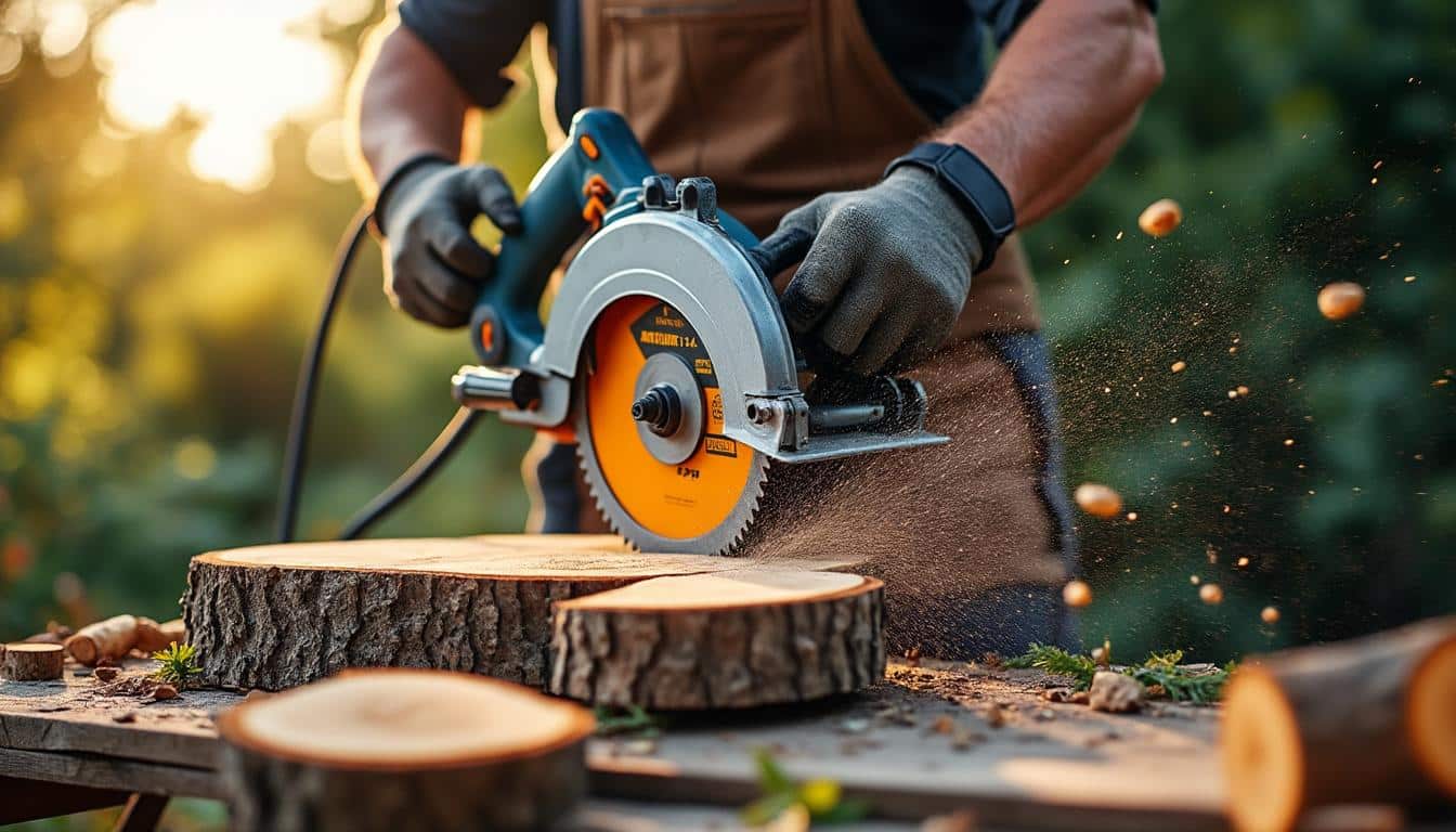 Illustration: Comprendre le fonctionnement d’une scie circulaire à bûche