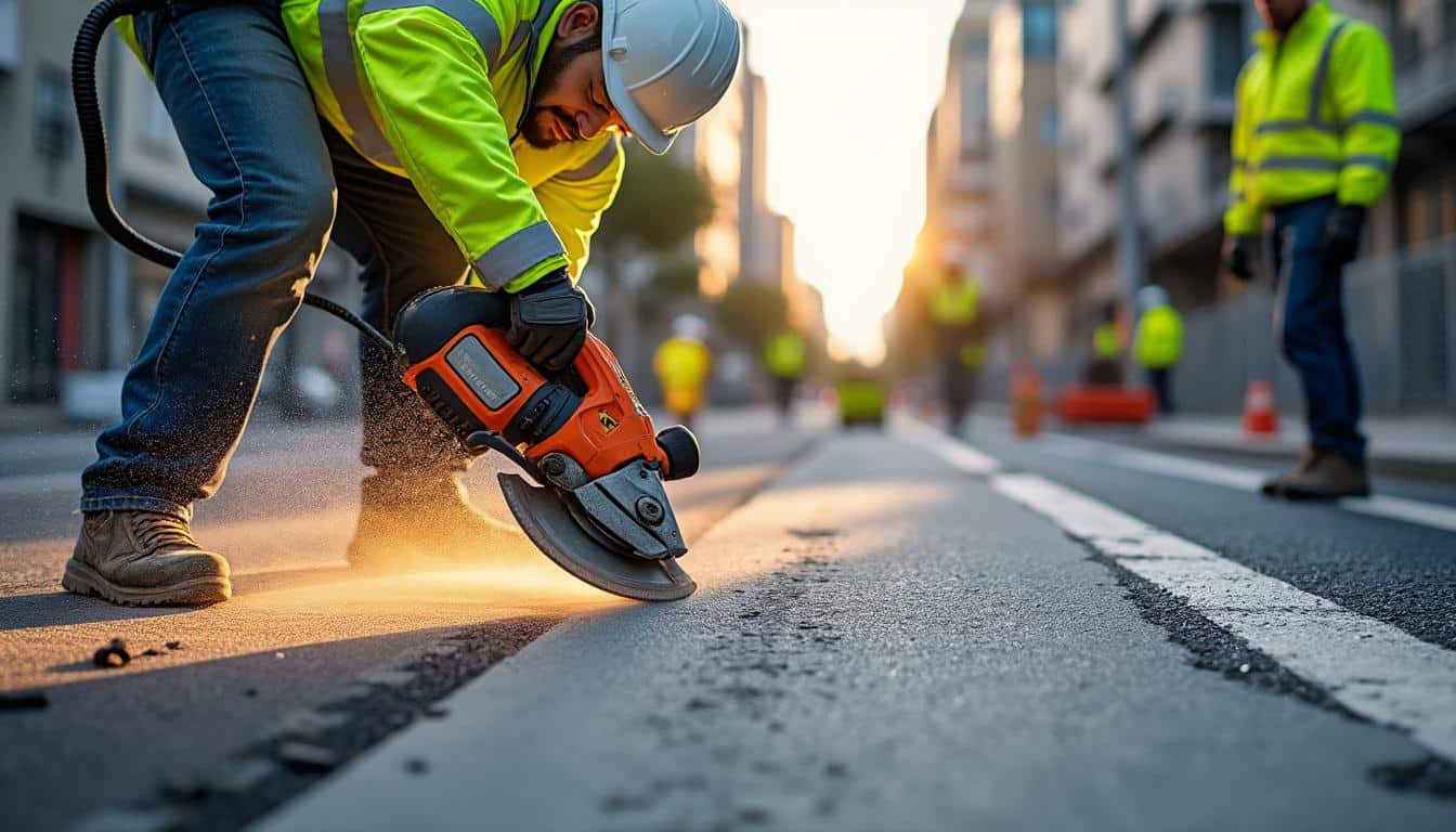 Illustration: Comprendre le rôle essentiel de la scie de sol sur les chantiers