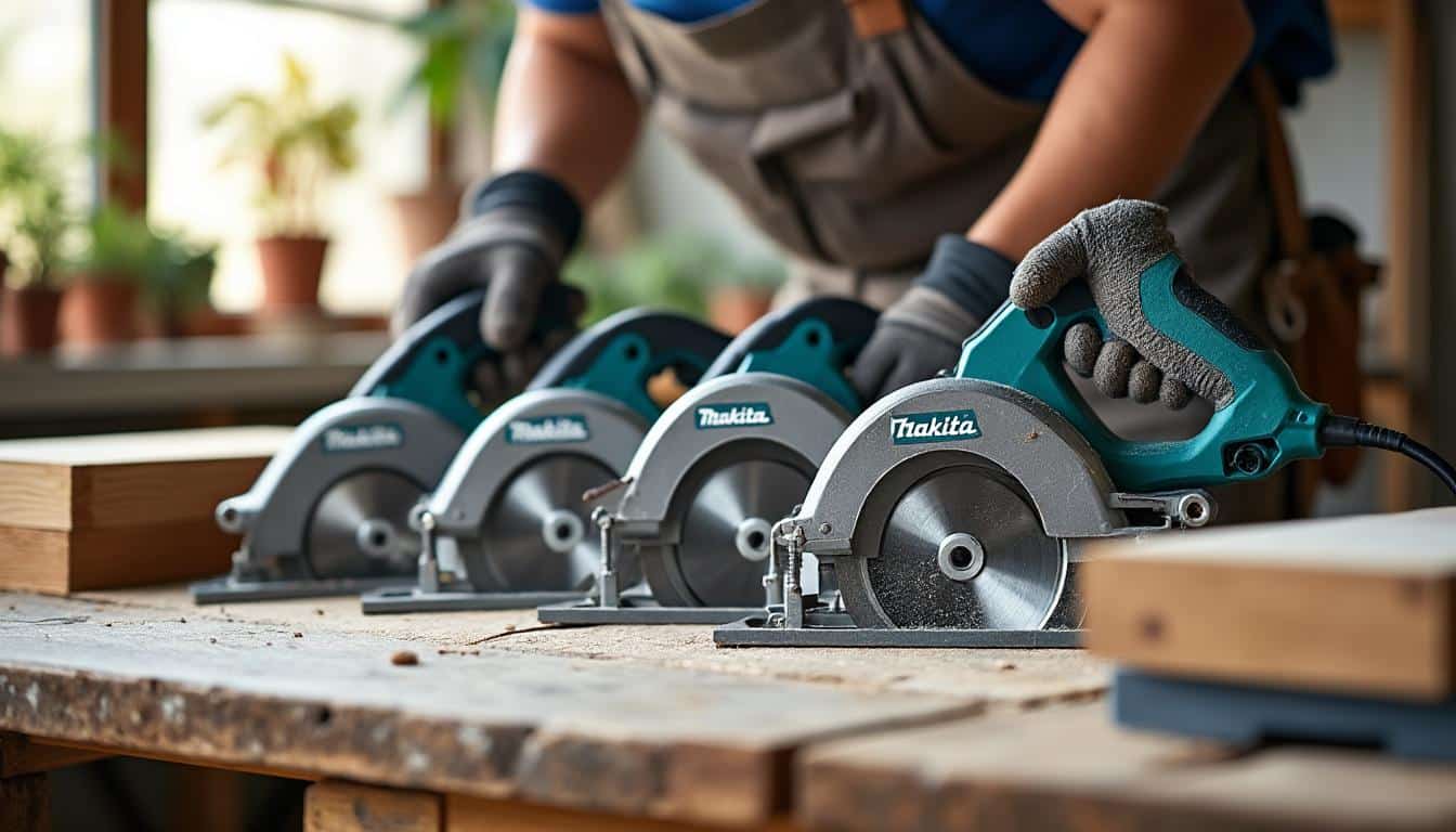 Illustration: Les différents types de lames Makita selon les matériaux à découper