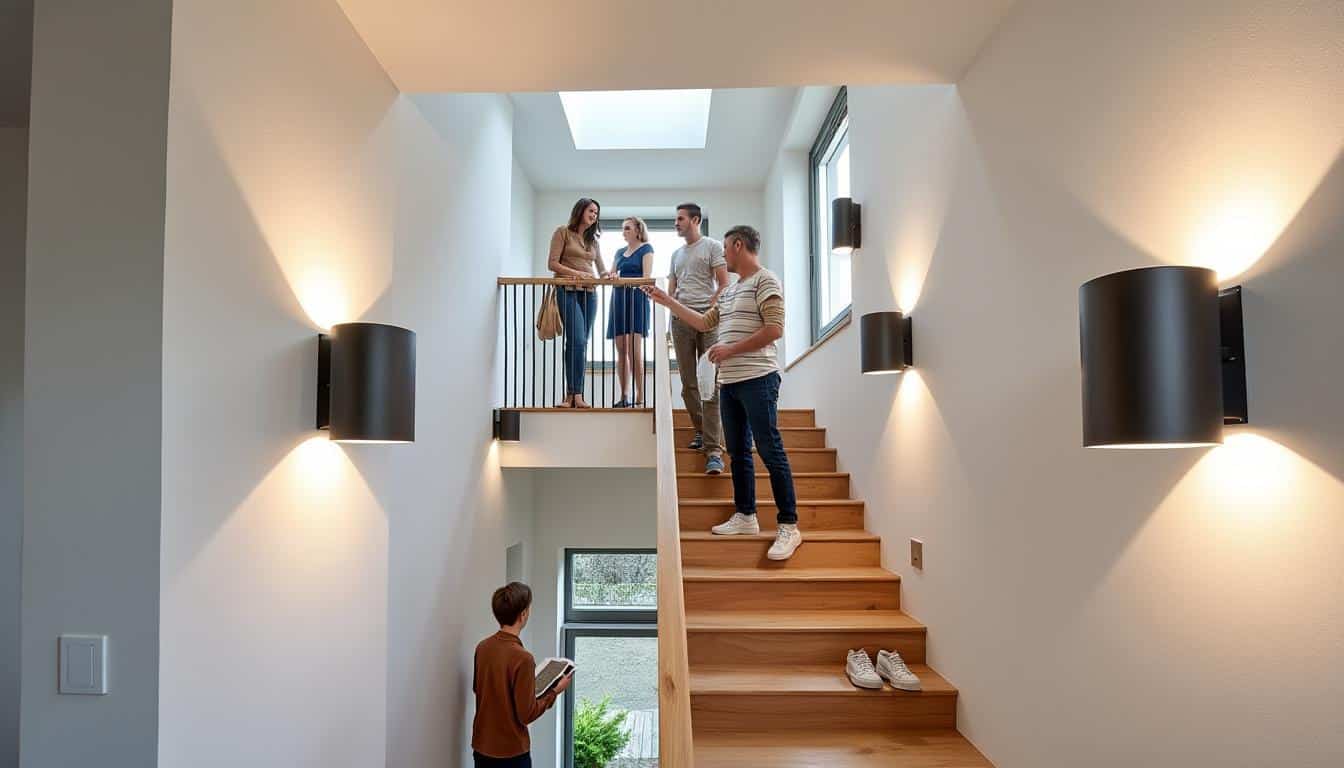 Illustration: Comment bien choisir une applique murale adaptée à la cage d’escalier