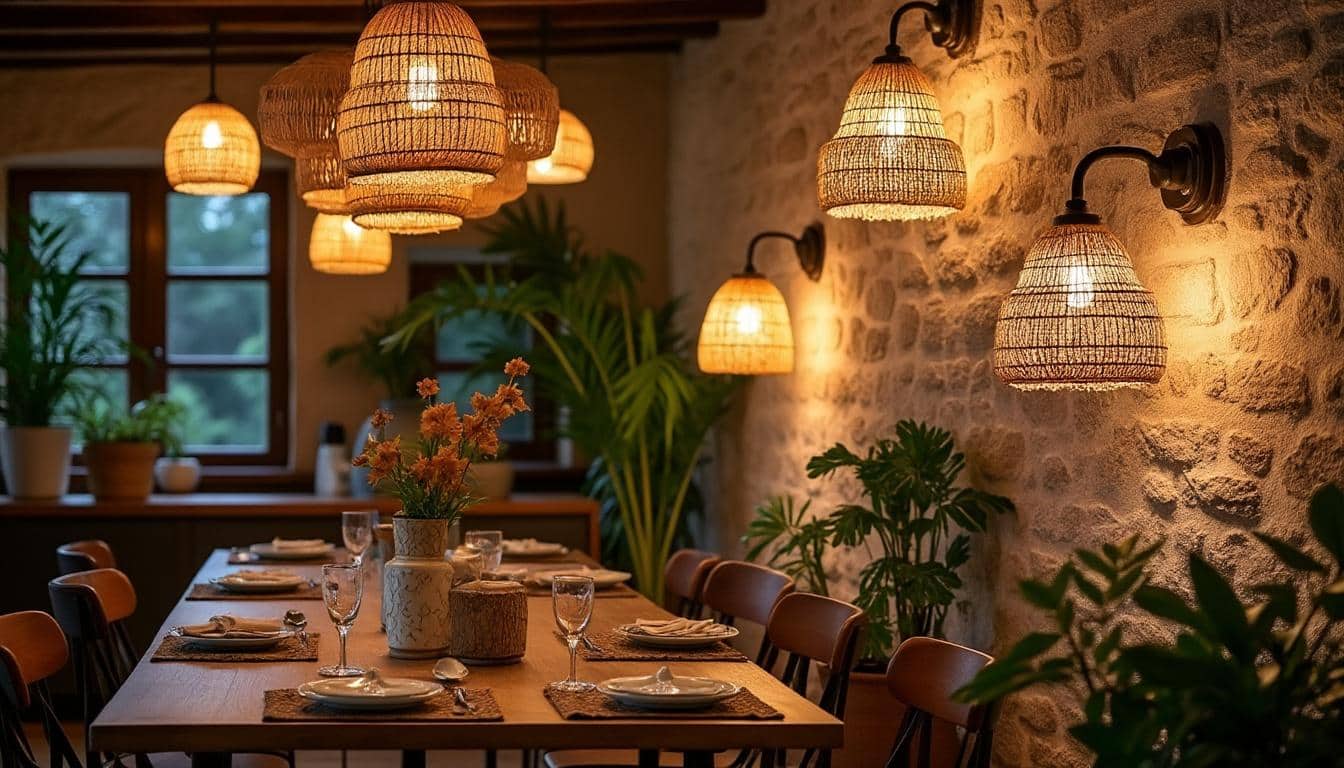 Illustration: Découvrir les spécificités des luminaires muraux en matériaux naturels