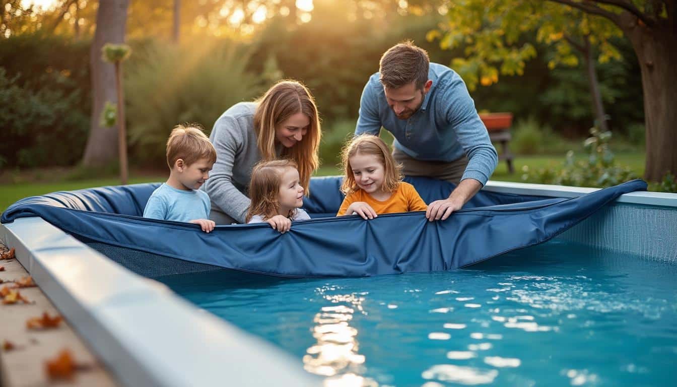 Illustration: Pourquoi investir dans une couverture d’hiver adaptée à votre piscine hors sol ?