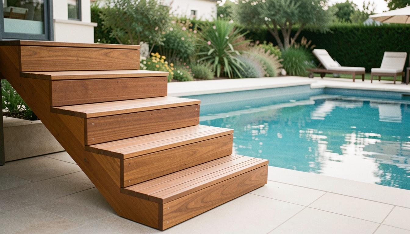 Escalier de piscine en bois : bien le choisir
